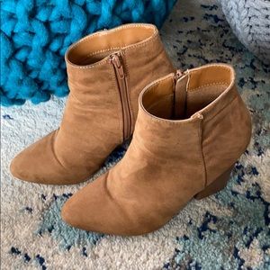 Camel color booties